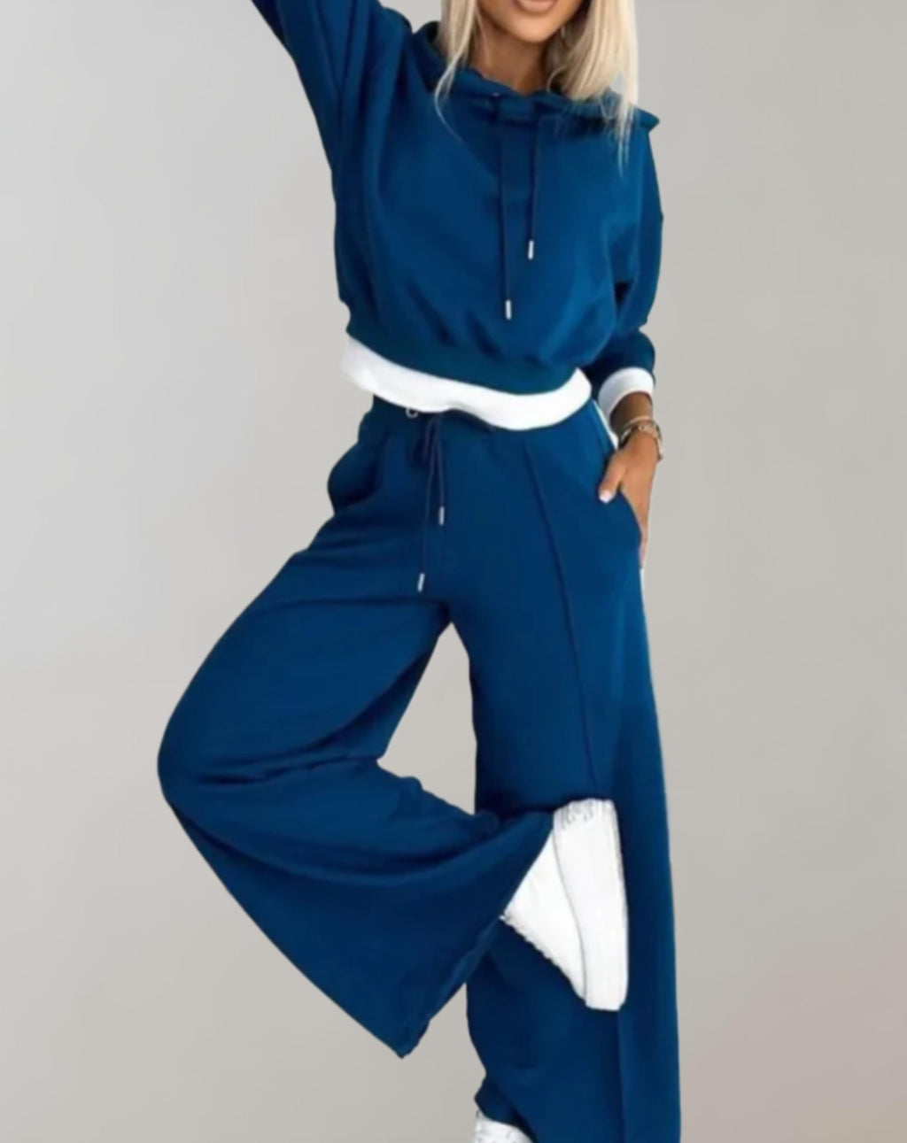 Women's Soft Cotton Blend Hooded Top and Pants Set