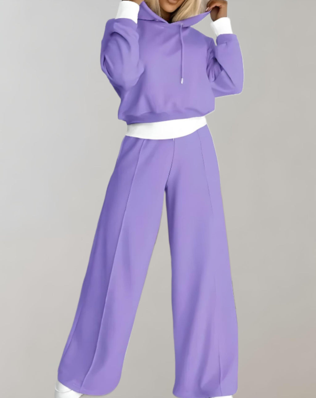 Women's Soft Cotton Blend Hooded Top and Pants Set