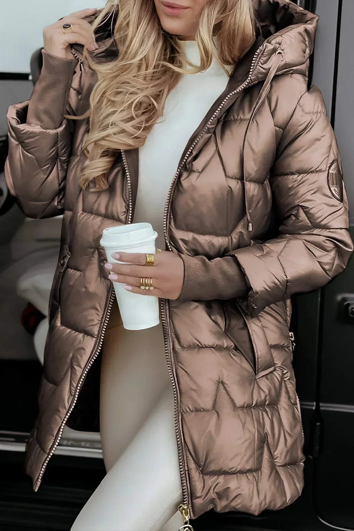 Women's Insulated Winter Overcoat with Tailored Shape