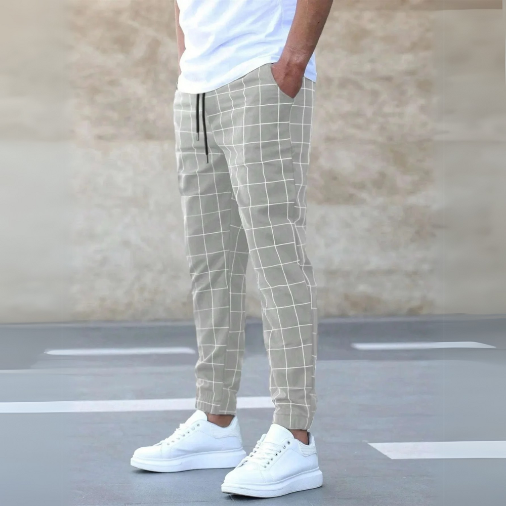 Men's Drawstring Waist Tapered Printed Sweatpants