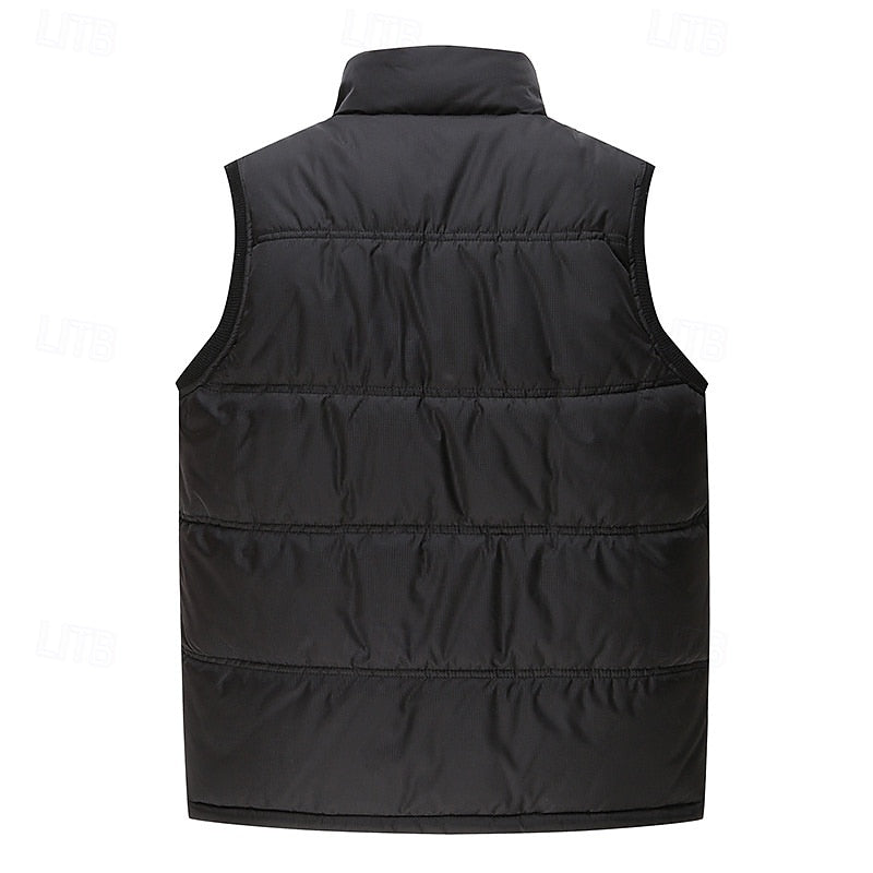 Men's Padded Vest with Plush Sherpa Lining