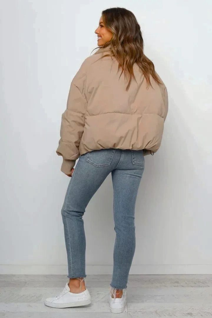 Women's Waist-Length Zip Front Padded Jacket