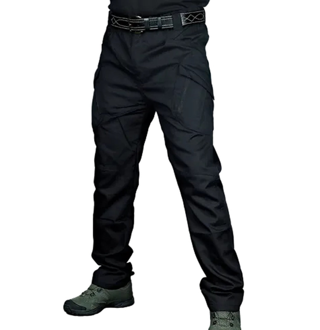 Men's Hiking Cargo Pants with Water-Resistant Fabric and Zip Pockets