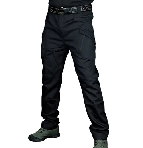 Men's Hiking Cargo Pants with Water-Resistant Fabric and Zip Pockets