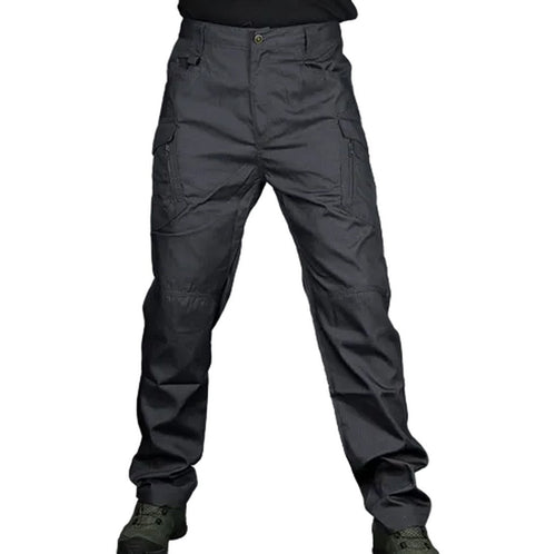 Men's Hiking Cargo Pants with Water-Resistant Fabric and Zip Pockets