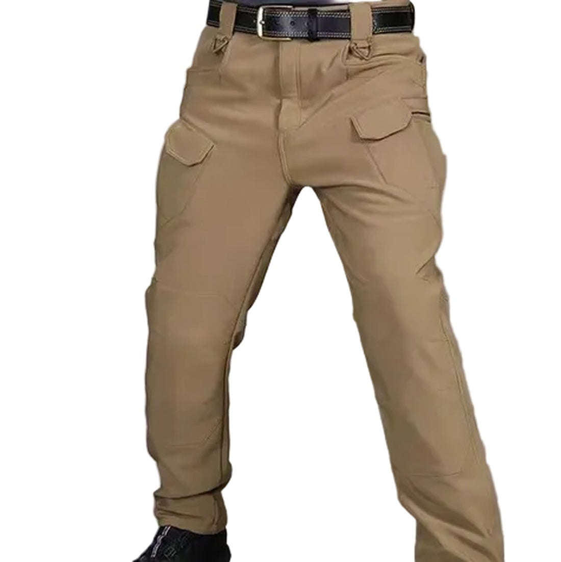 Men's Hiking Cargo Pants with Water-Resistant Fabric and Zip Pockets