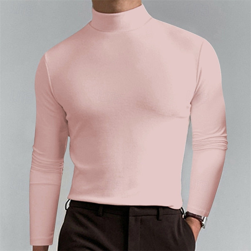 Men's Timeless Classic Shape Knit Turtleneck Pullover
