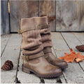 Women's Knit Shaft Winter Boots with Buckle Straps