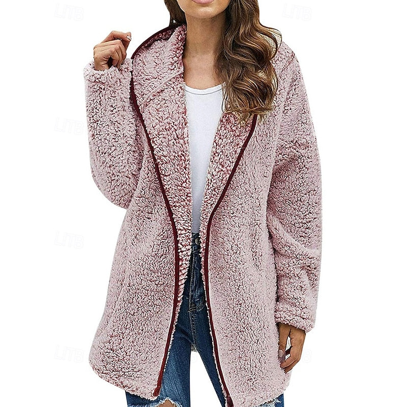 Women's Soft Plush Zip Hoodie Jacket