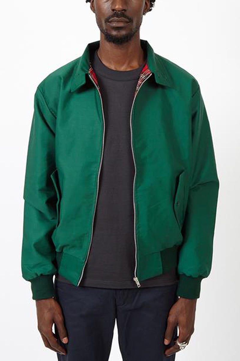 Men's Harrington Zip Front Jacket with Tartan Lining