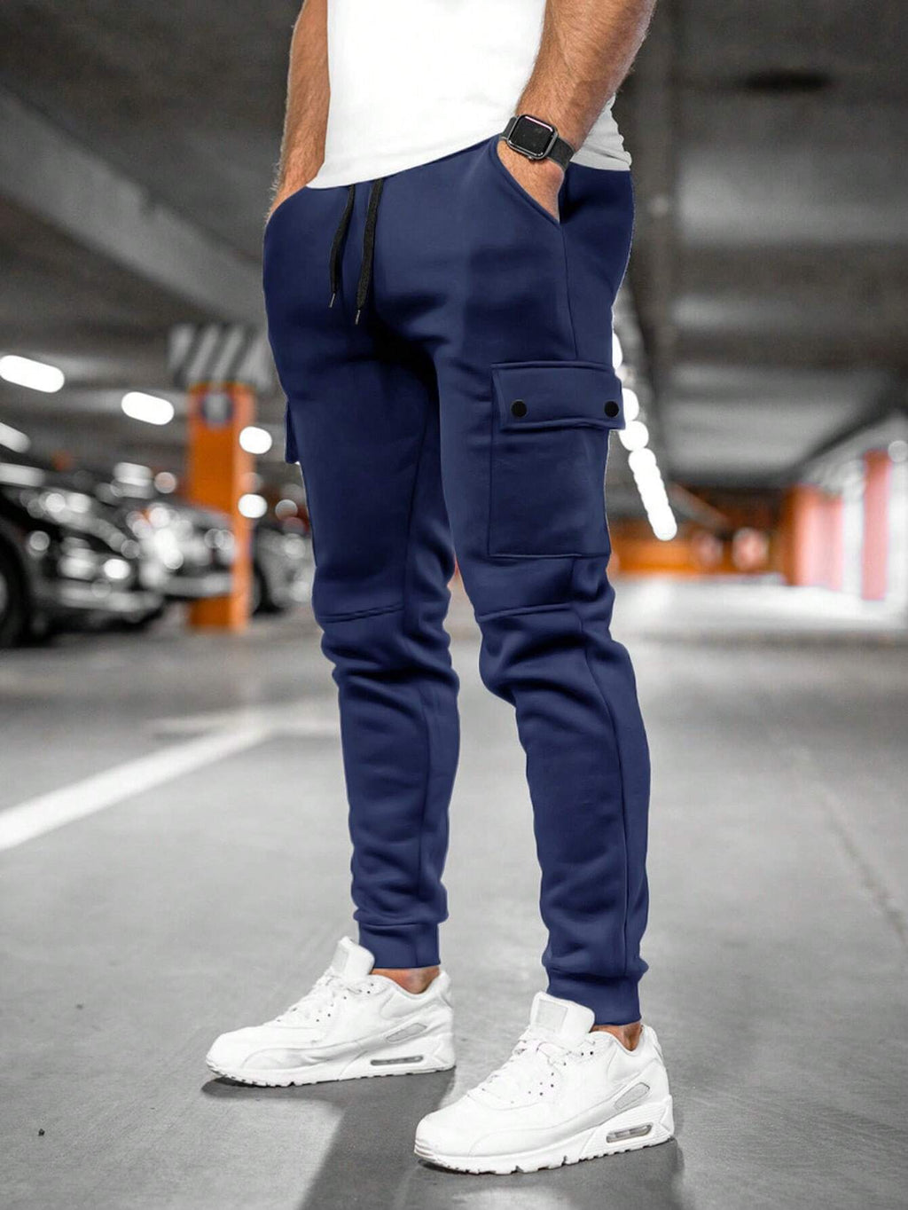 Men's Cropped Lightweight Stretch Fabric Jogger Pants