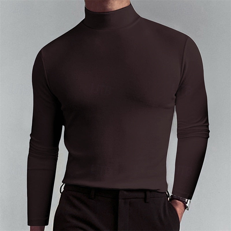 Men's Timeless Classic Shape Knit Turtleneck Pullover