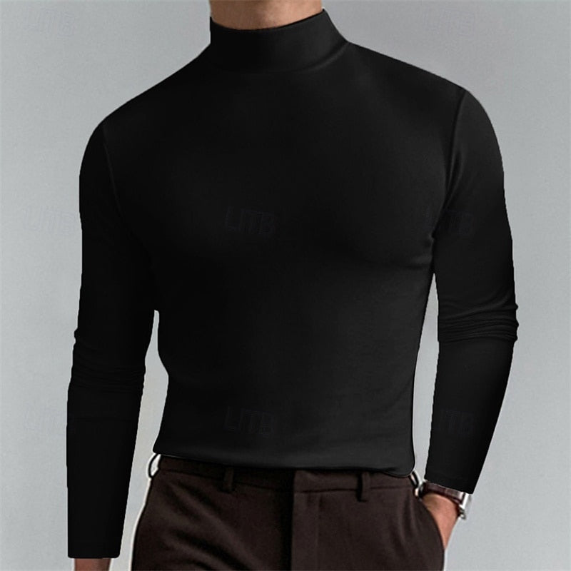 Men's Timeless Classic Shape Knit Turtleneck Pullover