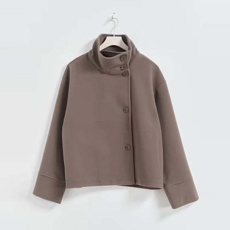 Women's Short Double Breasted Structured Coat