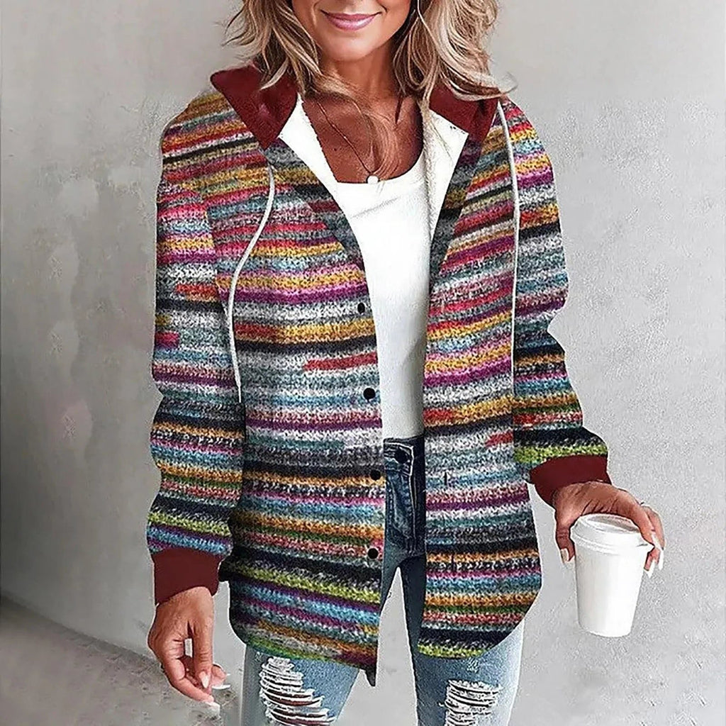 Women's Oversized Plaid Knit Cardigan for Layering