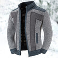 Men's Lined Full-Zip Color-Block Knit Jacket