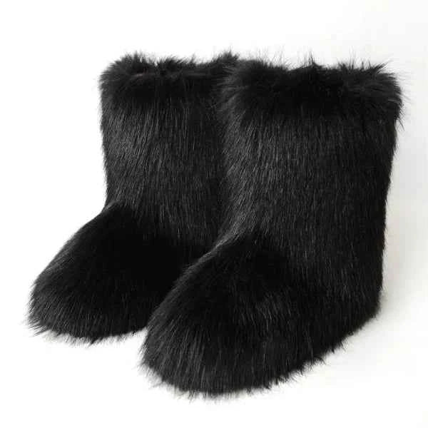 Women's Slip-On Plush Textured Ankle Booties