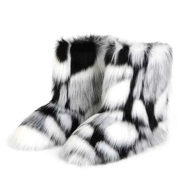 Women's Slip-On Plush Textured Ankle Booties