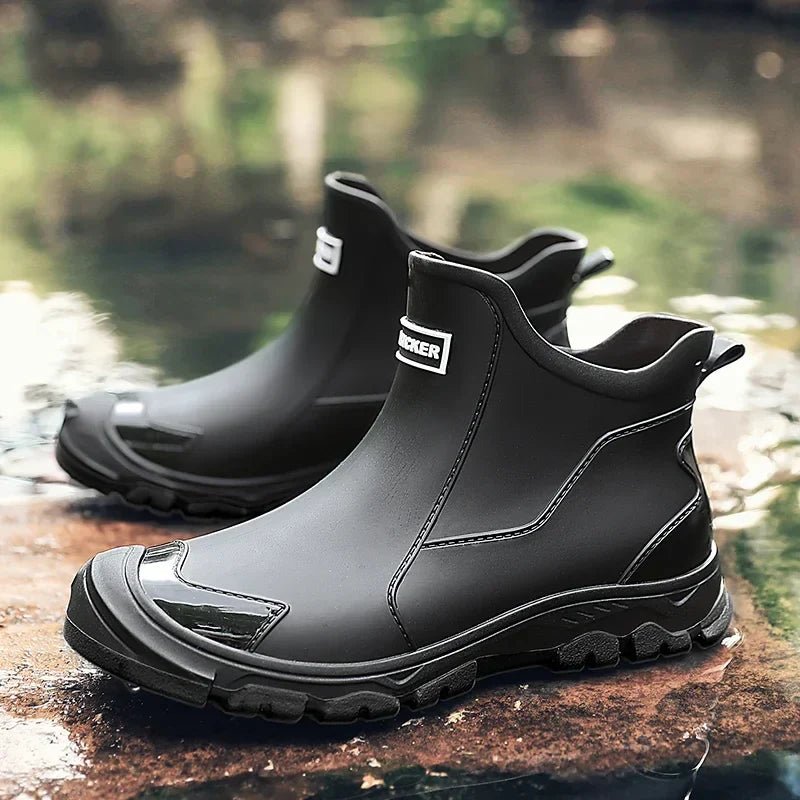 Women's Slip-On Chelsea Rain Booties with Waterproof Build