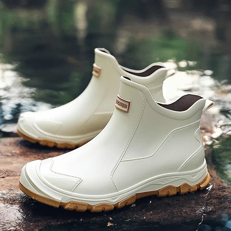 Women's Slip-On Chelsea Rain Booties with Waterproof Build