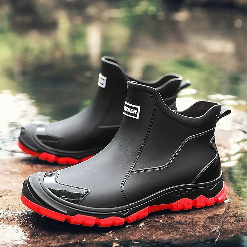 Women's Slip-On Chelsea Rain Booties with Waterproof Build