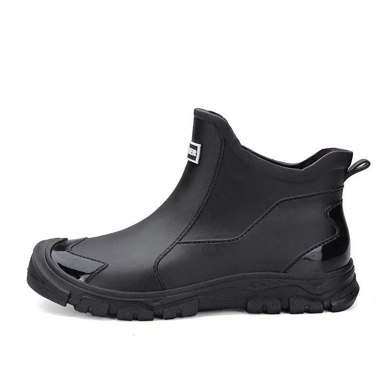Women's Slip-On Chelsea Rain Booties with Waterproof Build