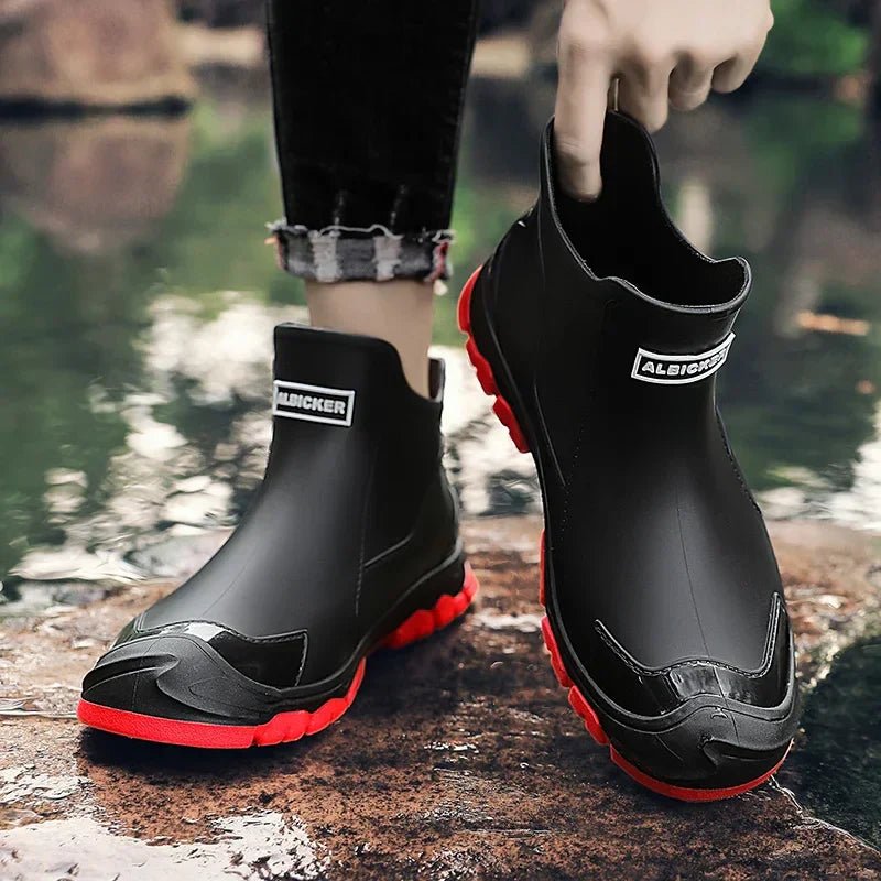 Women's Slip-On Chelsea Rain Booties with Waterproof Build