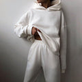 Women's Cropped Oversized Hoodie Loose Jogger Set