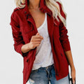 Women's Drawstring Waist Lightweight Utility Coat
