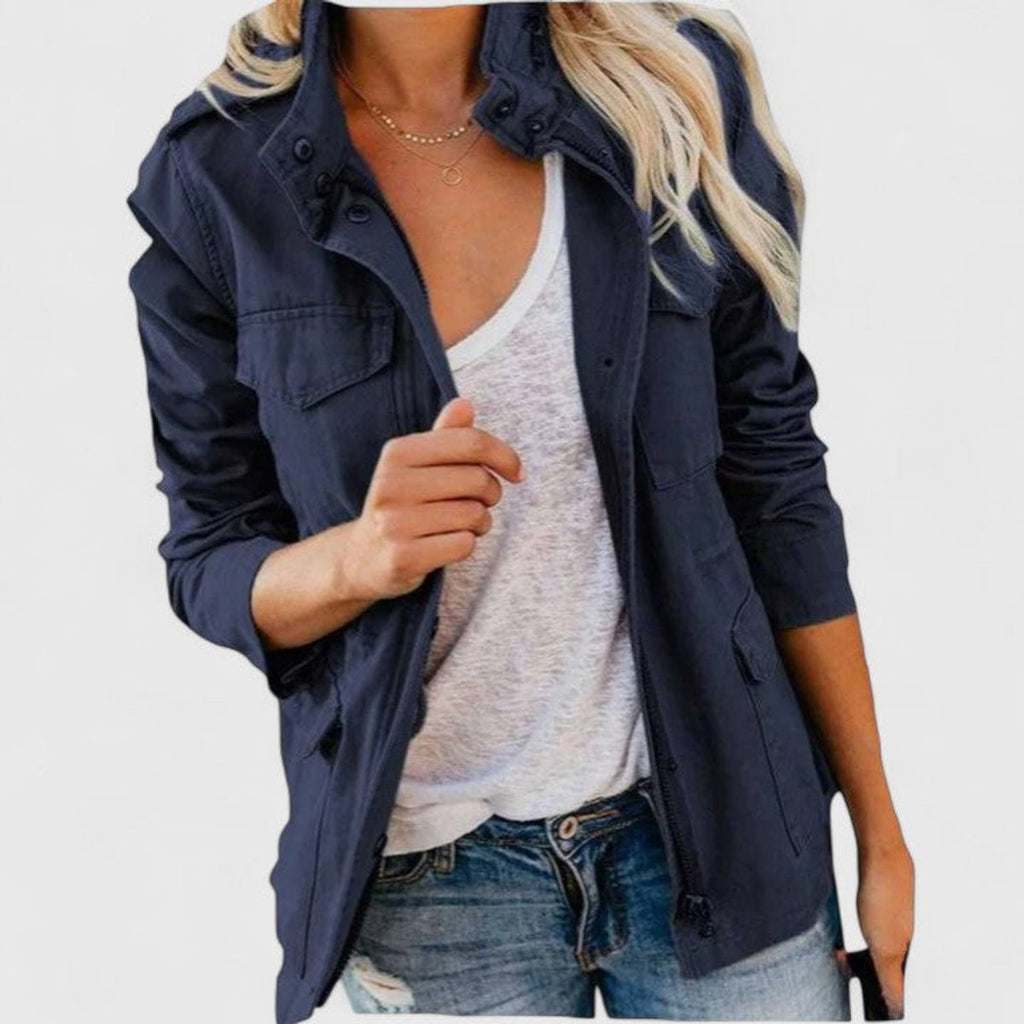 Women's Drawstring Waist Lightweight Utility Coat