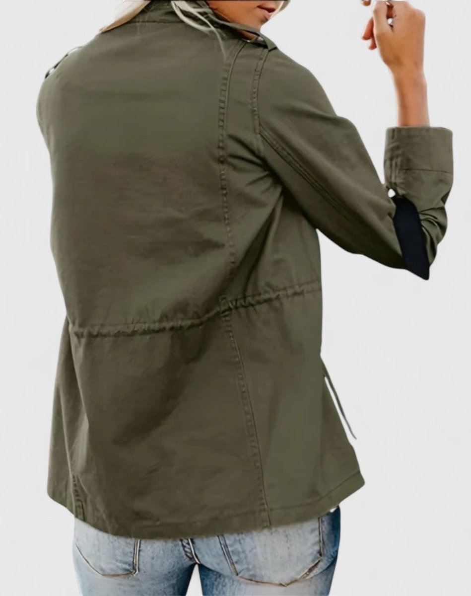 Women's Drawstring Waist Lightweight Utility Coat