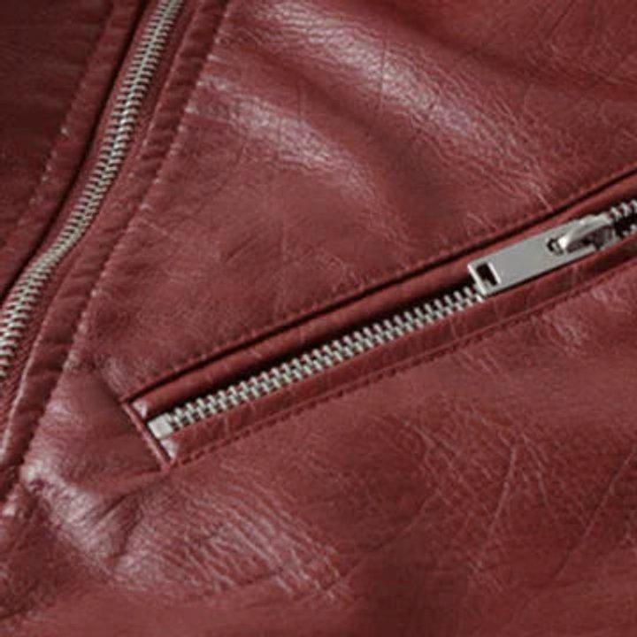 Women's Belted Moto-Style Short Vegan Leather Jacket
