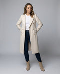 Women's Midi Length Double-Breasted Long Sleeve Topcoat