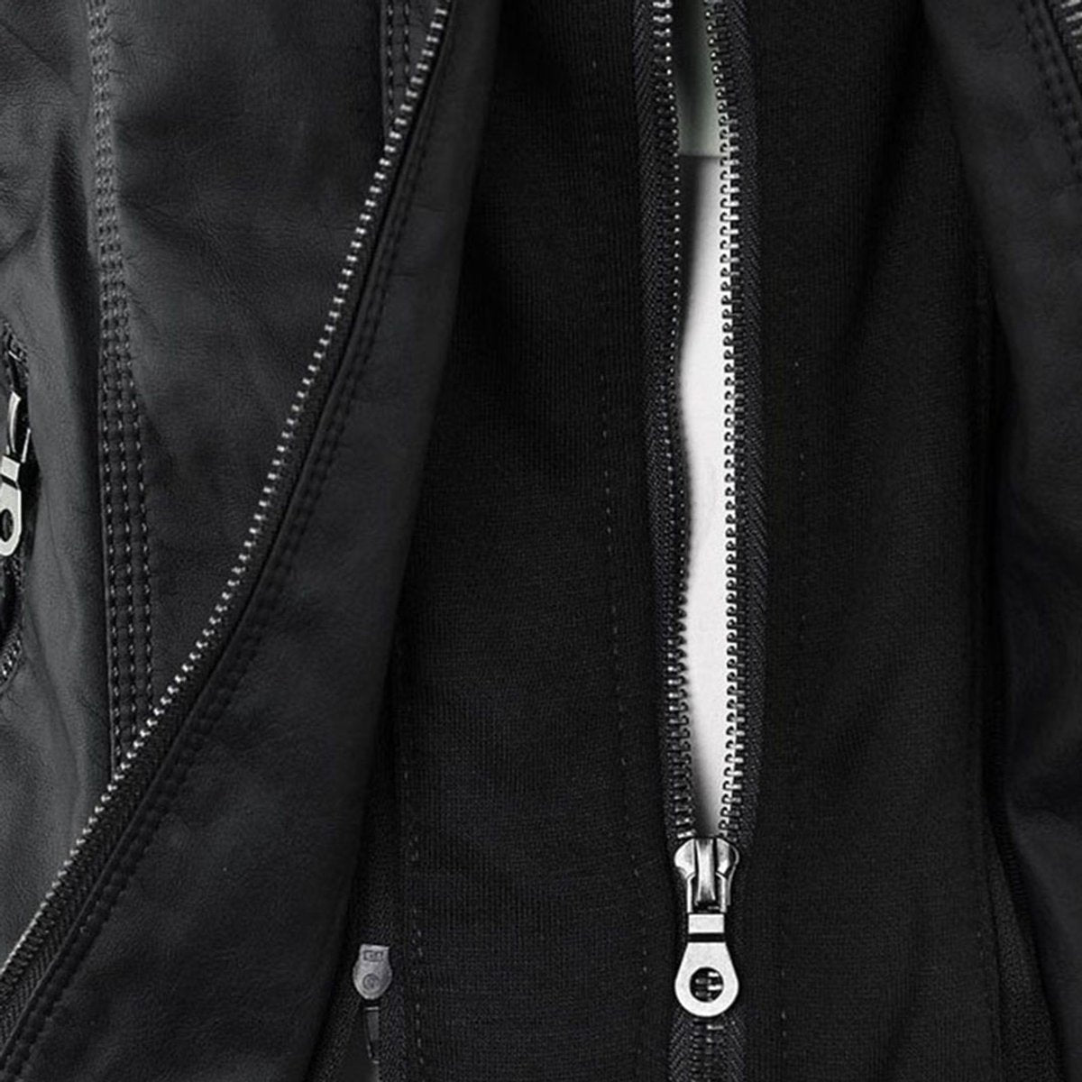 Women's Faux Leather Moto Coat with Removable Hood