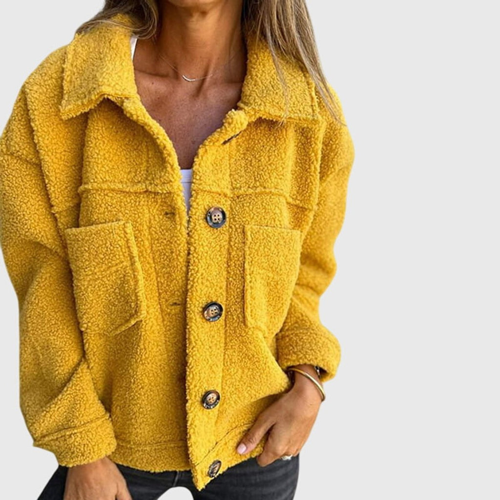 Women's Warm Buttoned Sherpa Fleece Coat