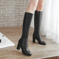 Women's Smooth Vegan Leather Tall Boots