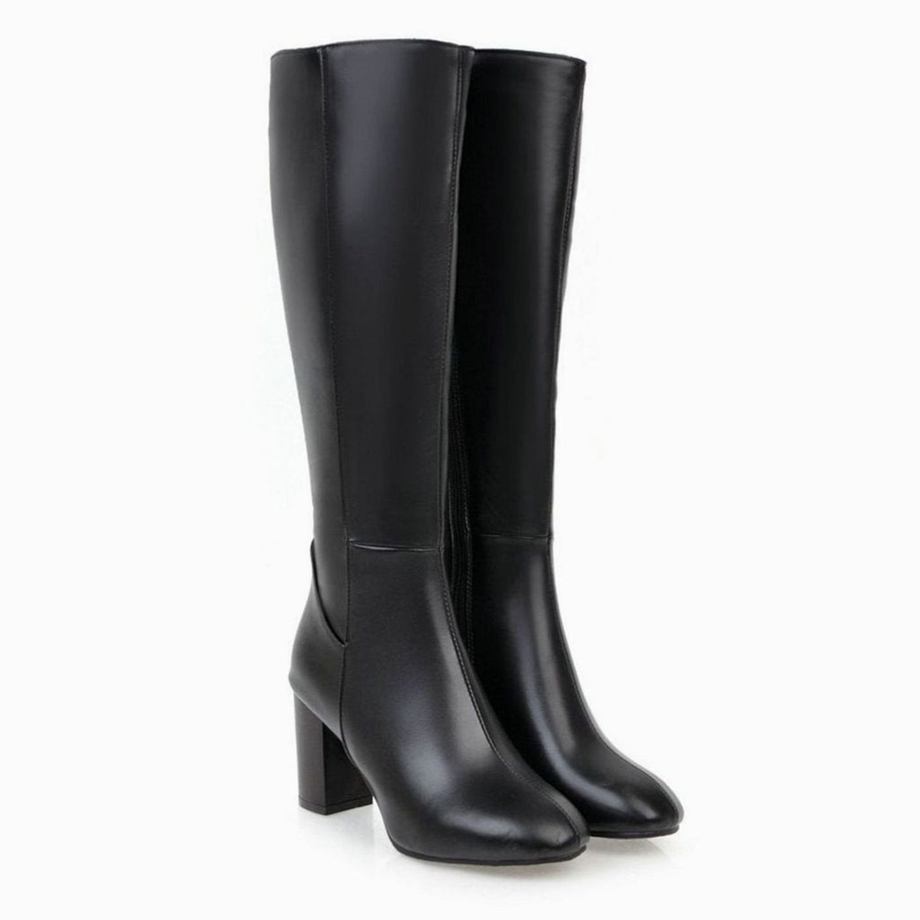 Women's Smooth Vegan Leather Tall Boots