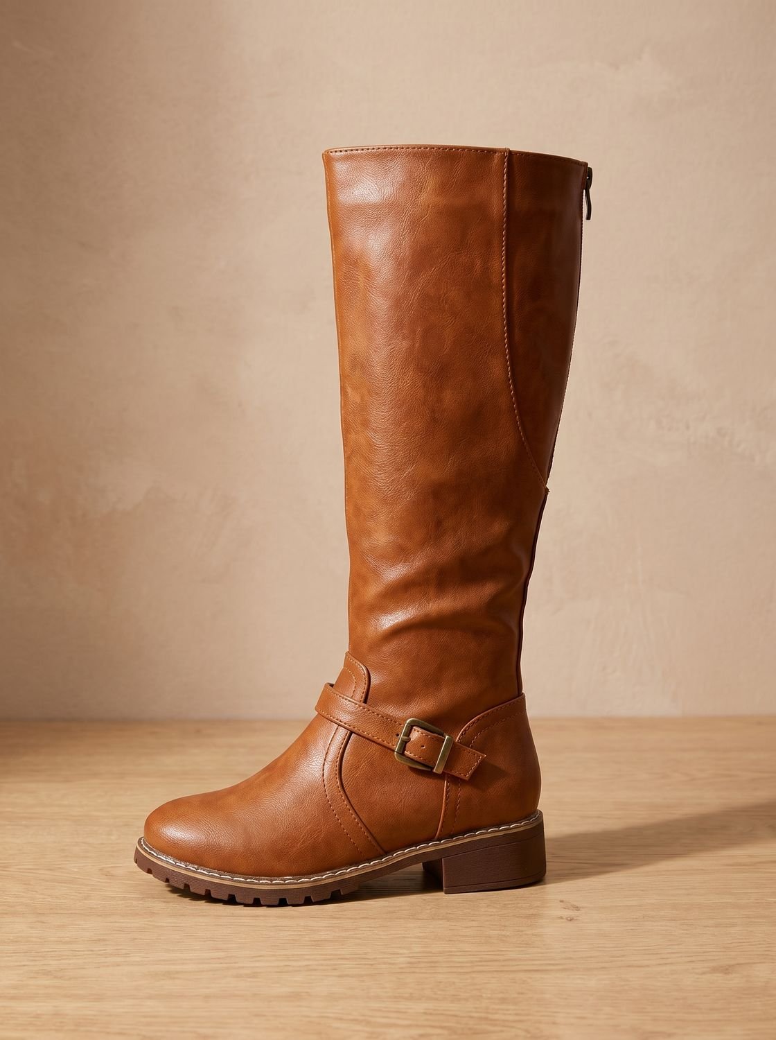 Women's Riding Boots with Removable Footbed and Knee-High Shaft