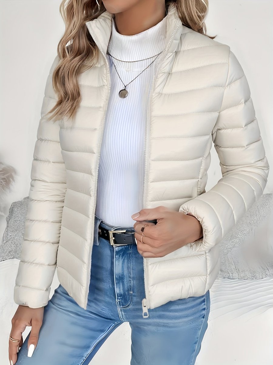 Women's Stand Collar Light Padded Quilted Coat
