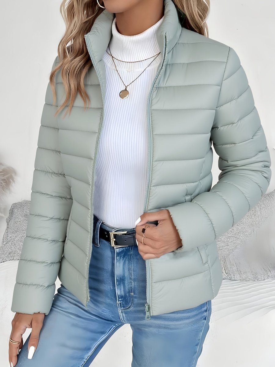 Women's Stand Collar Light Padded Quilted Coat