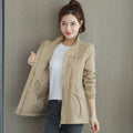 Women's Light Cropped Bomber Coat with Drawstring Hem
