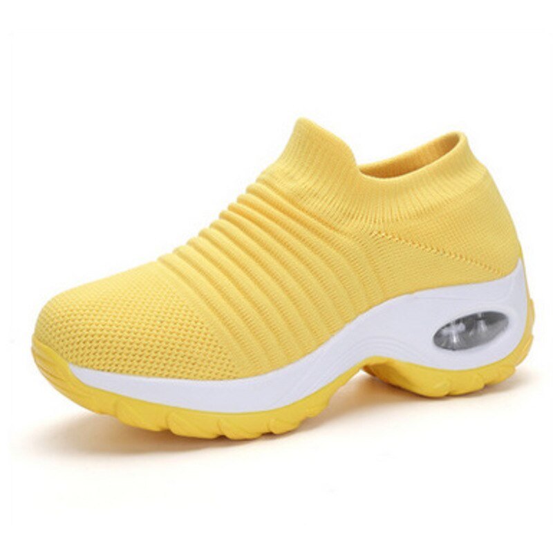 Women's Air-Cushioned Sole Sock-Like Knit Orthopedic Sneakers