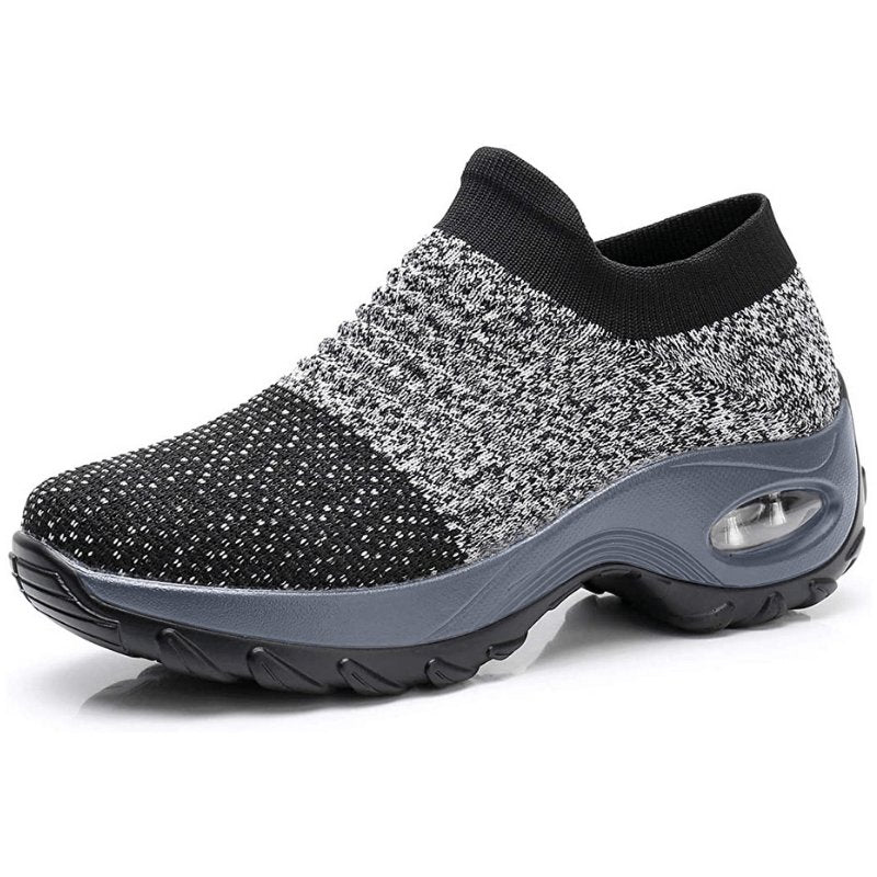 Women's Air-Cushioned Sole Sock-Like Knit Orthopedic Sneakers