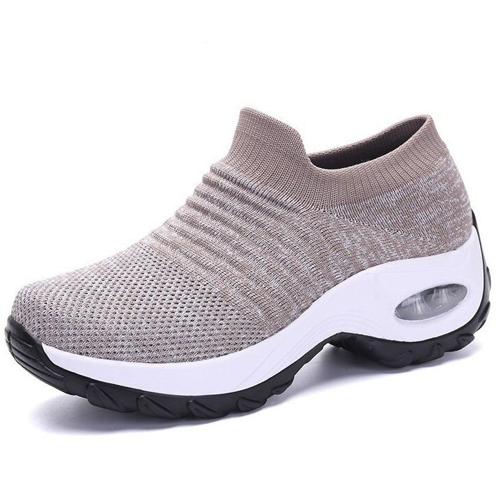 Women's Air-Cushioned Sole Sock-Like Knit Orthopedic Sneakers