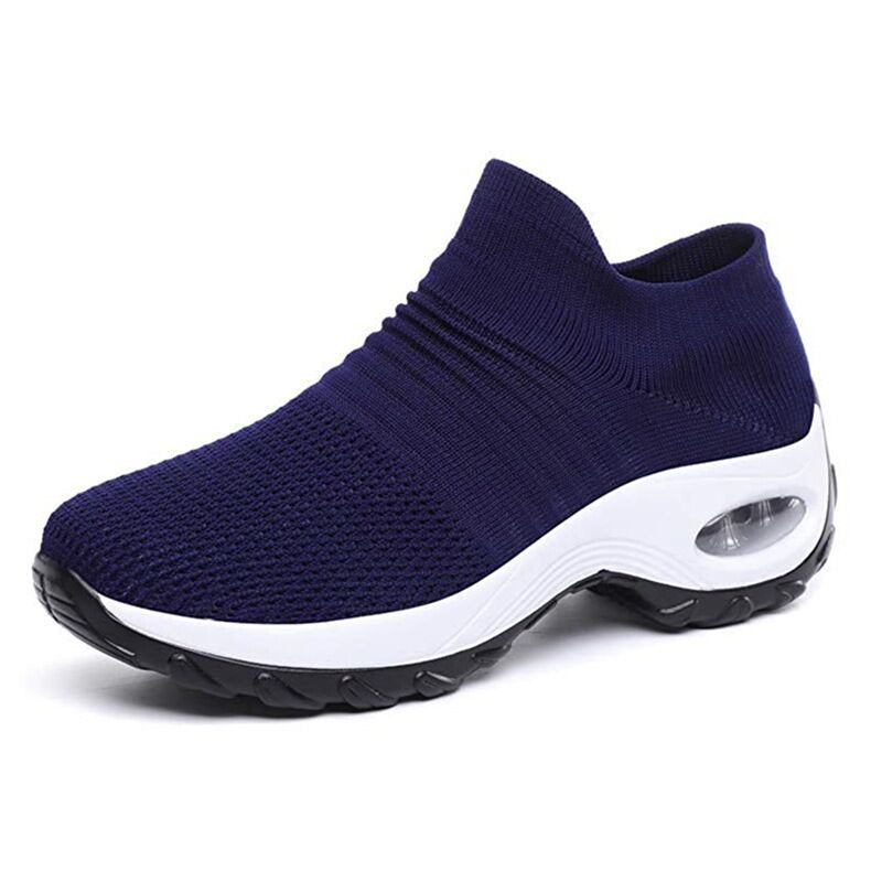 Women's Air-Cushioned Sole Sock-Like Knit Orthopedic Sneakers