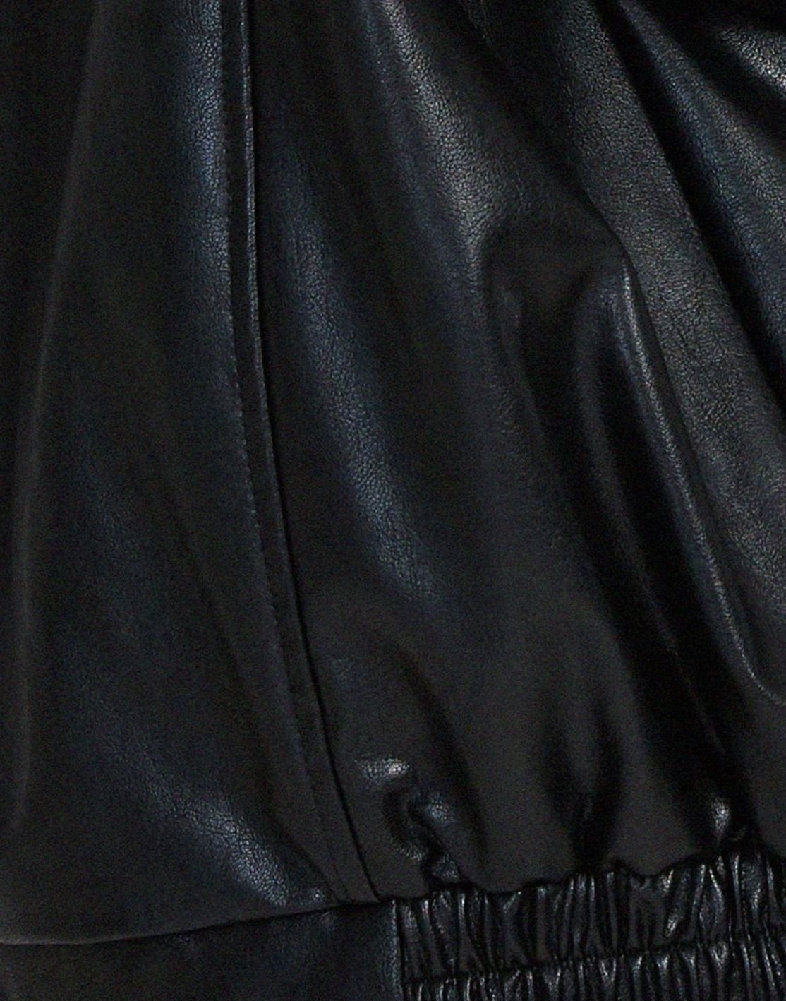Women's Boxy Drop Shoulder Vegan Leather Bomber Coat