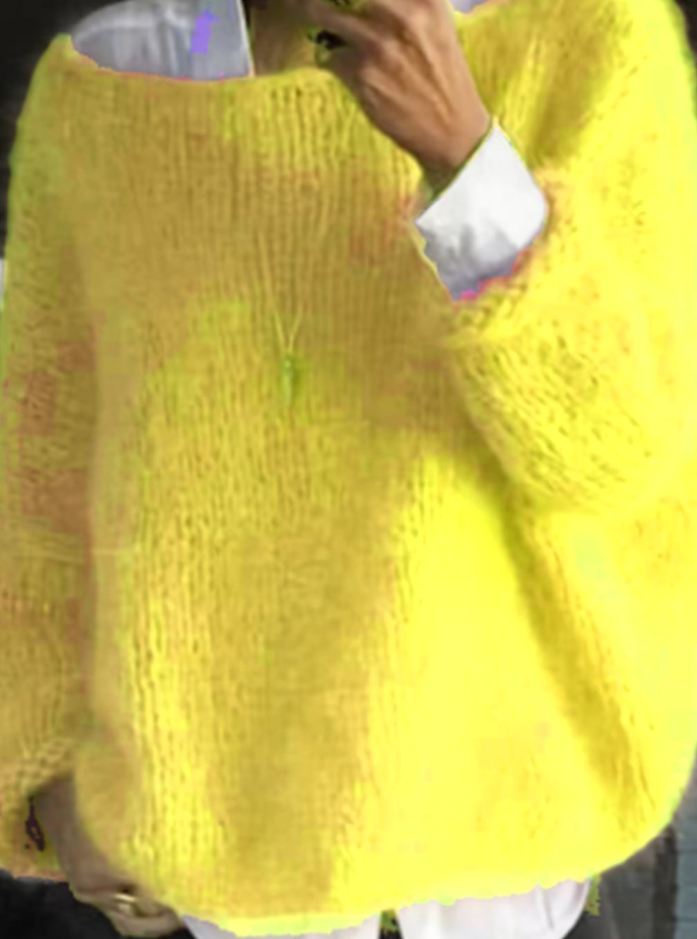 Women's Long Sleeve Fuzzy Oversized Knit Sweater