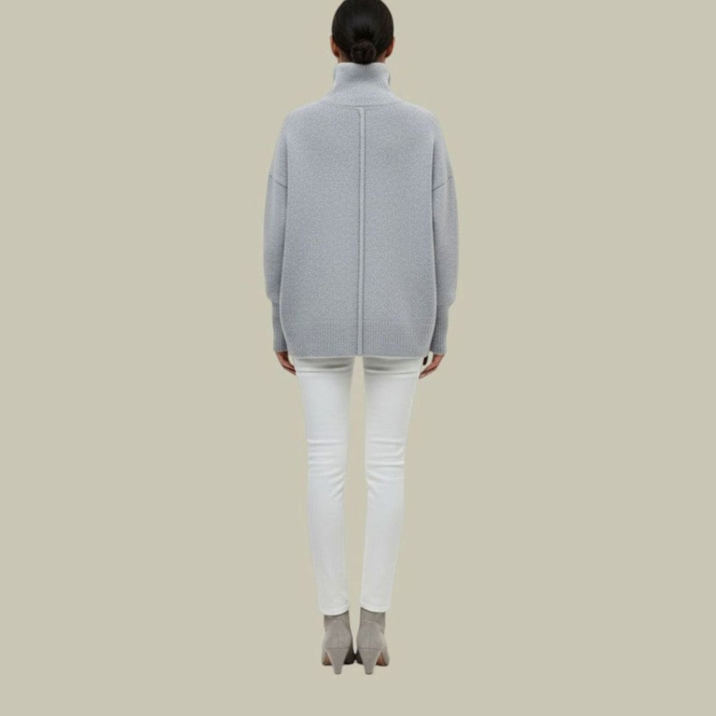 Women's Chunky Ribbed Turtleneck Knit Sweater Oversized