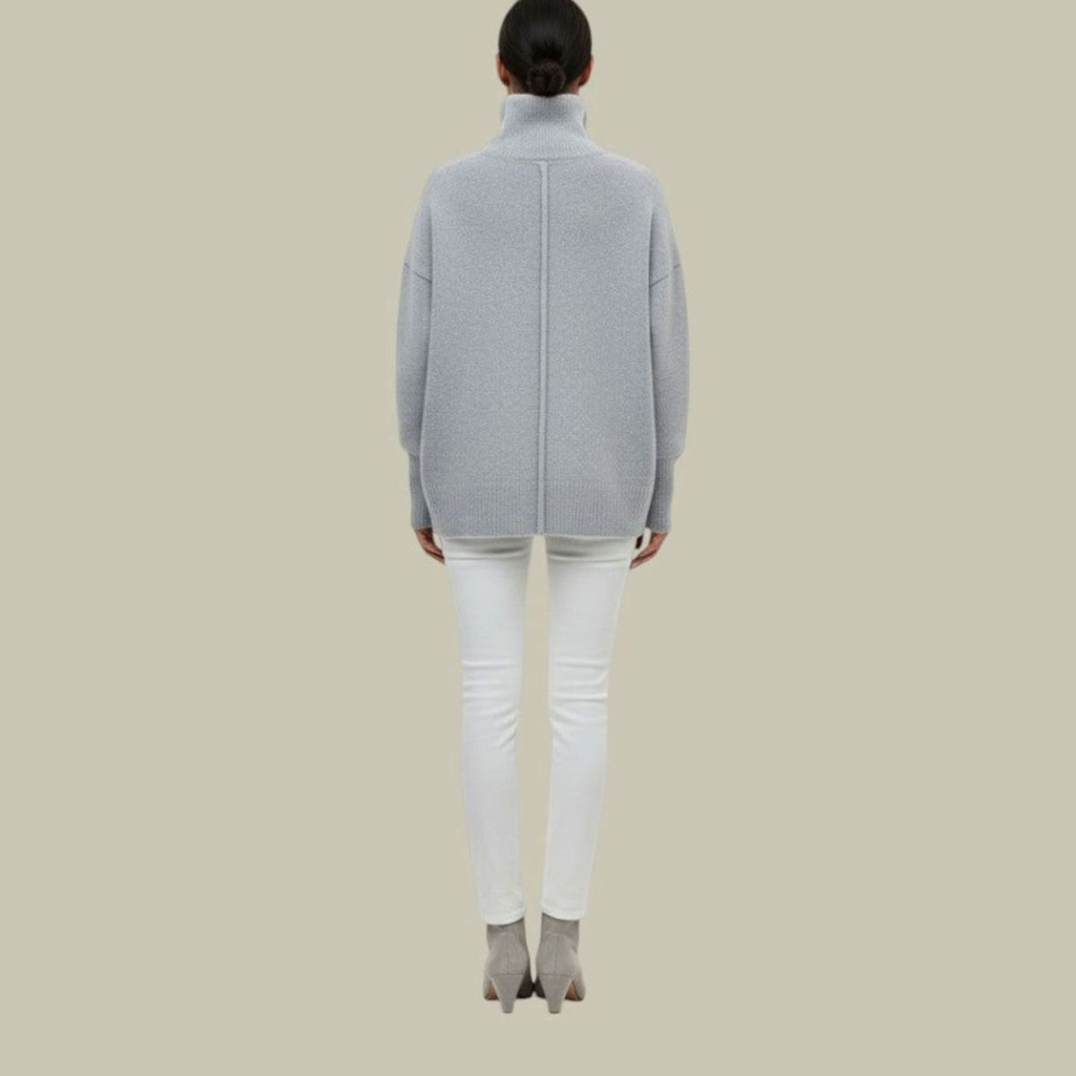 Women's Chunky Ribbed Turtleneck Knit Sweater Oversized