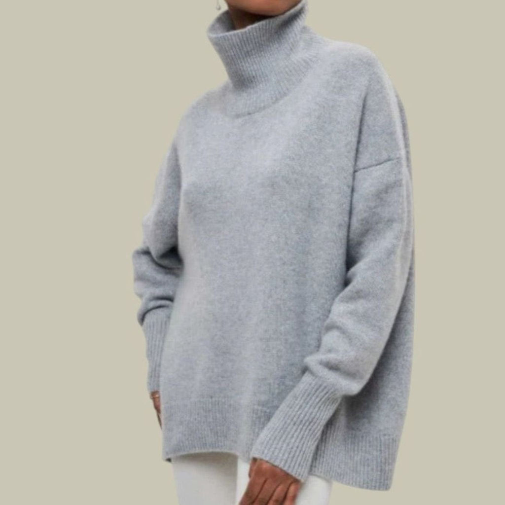 Women's Chunky Ribbed Turtleneck Knit Sweater Oversized